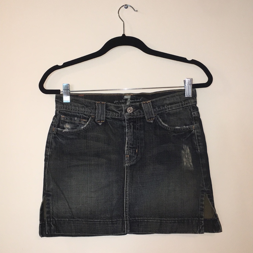 7 For All Mankind denim mini skirt